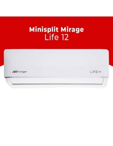 Minisplit Mirage Mod.LIFE 12 Estandar 1.0 Tonelada (12,000 BTU) 110V  solo Frío, Minisplit Tradicional  de venta en PROMESYC