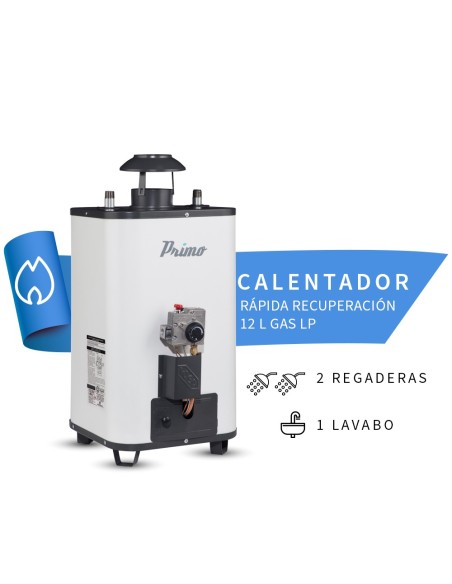 Calentador de Paso RR PRIM-O 12 litros x min L.P. 2.5 servicios, Calentadores de Paso de venta en PROMESYC