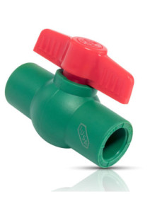 Válvula Bola PPR IUSAPLUS 25mm 3/4  caja 15 pzas, Tuberia y Conexiones PPR Polipropileno  de venta en PROMESYC 2