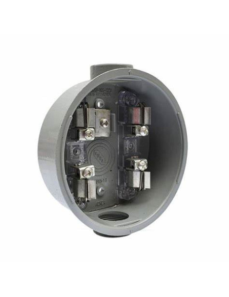 Base Watthorimetro para 4 Terminales LEXAN sin Arillo caja 8 pzas, Bases Watthorimetro  de venta en PROMESYC