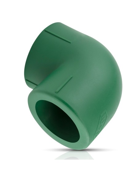 Codo 90° PPR IUSAPLUS 20mm 1/2  caja 80 pzas, Tuberia y Conexiones PPR Polipropileno  de venta en PROMESYC
