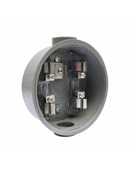 Base Watthorimetro para 4 Terminales LEXAN sin Arillo caja 8 pzas, Bases Watthorimetro  de venta en PROMESYC